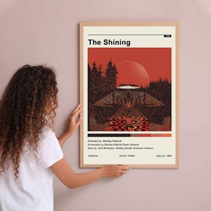 O Iluminado Pôster Vintage Pôster de Filme Minimalista Arte de Parede Decoração de Casa Pôster Personalizado Impressão Presentes Personalizados
