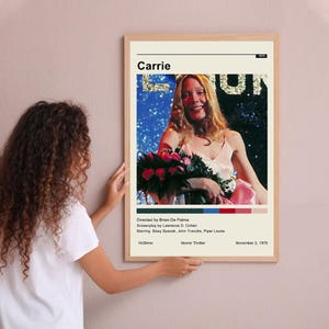 Carrie Vintage Poster Minimalist Movie Poster Wall Art Home Decor Custom Poster Print Personalized Gifts for her him