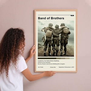Band of Brothers Vintage Poster Minimalist Movie Poster Wall Art Home Decor Custom Poster Print Personalized Gifts for her him
