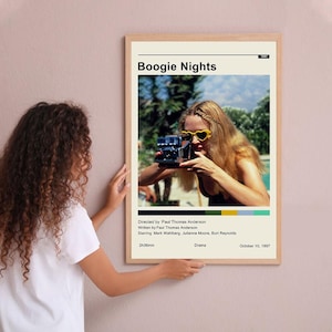 Boogie Nights Vintage Poster Minimalist Movie Poster Wall Art Home Decor Custom Poster Print Personalized Gifts for her him