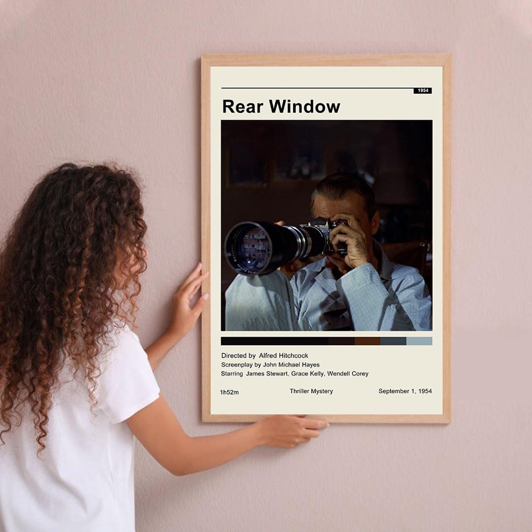 Rear Window Movie Poster: Vintage Minimalist Wall Art - Etsy