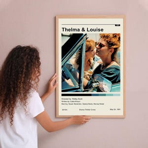 Thelma and Louise Vintage Poster Minimalist Movie Poster Wall Art Home Decor Custom Poster Print Personalized Gifts for her him