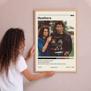 Heathers Vintage Poster Minimalist Movie Poster Wall Art Home Decor Custom Poster Print Personalized Gifts for her him