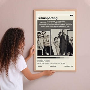 Trainspotting Vintage Poster Minimalist Movie Poster Wall Art Home Decor Custom Poster Print Personalized Gifts for her him
