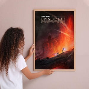Star Wars Episode III - Revenge of the Sith Movie Poster Wall Art Home Decoration Custom Poster Print Personalized Gifts for her him