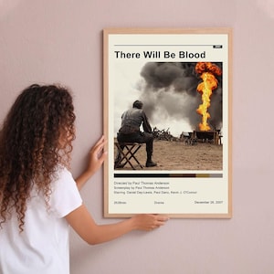 There Will Be Blood Vintage Poster Minimalist Movie Poster Wall Art Home Decor Custom Poster Print Personalized Gifts for her him