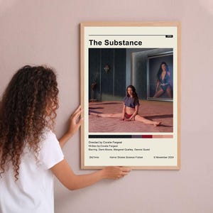 The Substance Vintage poster minimalistische filmposter muurkunst woondecoratie aangepaste poster afdrukken gepersonaliseerde cadeaus voor haar hem