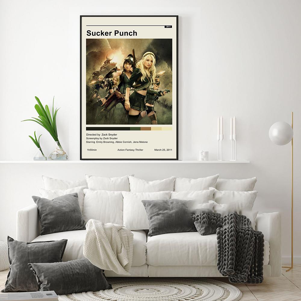 Sucker Punch Vintage Poster Minimalist Movie Poster Wall Art Home Decor ...