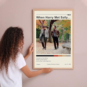 When Harry Met Sally... Vintage poster minimalistische filmposter muurkunst woondecoratie aangepaste poster afdrukken gepersonaliseerde cadeaus voor haar hem