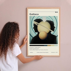 Gattaca Vintage Poster Minimalist Movie Poster Wall Art Home Decor Custom Poster Print Personalized Gifts for her him