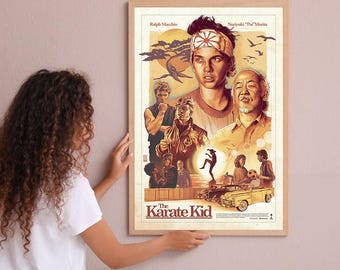 Karate Kid 1984 Movie Poster Wall Art Home Decoration Custom Poster Print Personalized Gifts for her him