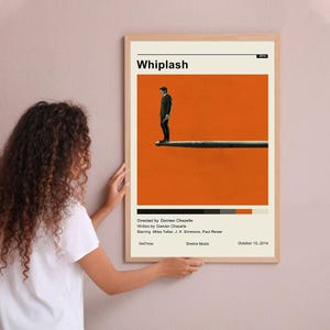 Whiplash 2014 Vintage Poster Movie Poster Wall Art Home Decoration Custom Poster Print Personalized Gifts for her him