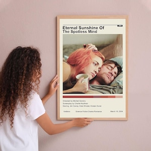 Eternal Sunshine Of The Spotless Mind Vintage Poster Minimalist Movie Poster Wall Art Home Decor Custom Poster Print Personalized Gifts