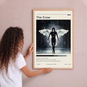 The Crow Vintage Poster Minimalist Movie Poster Wall Art Home Decor Custom Poster Print Personalized Gifts for her him