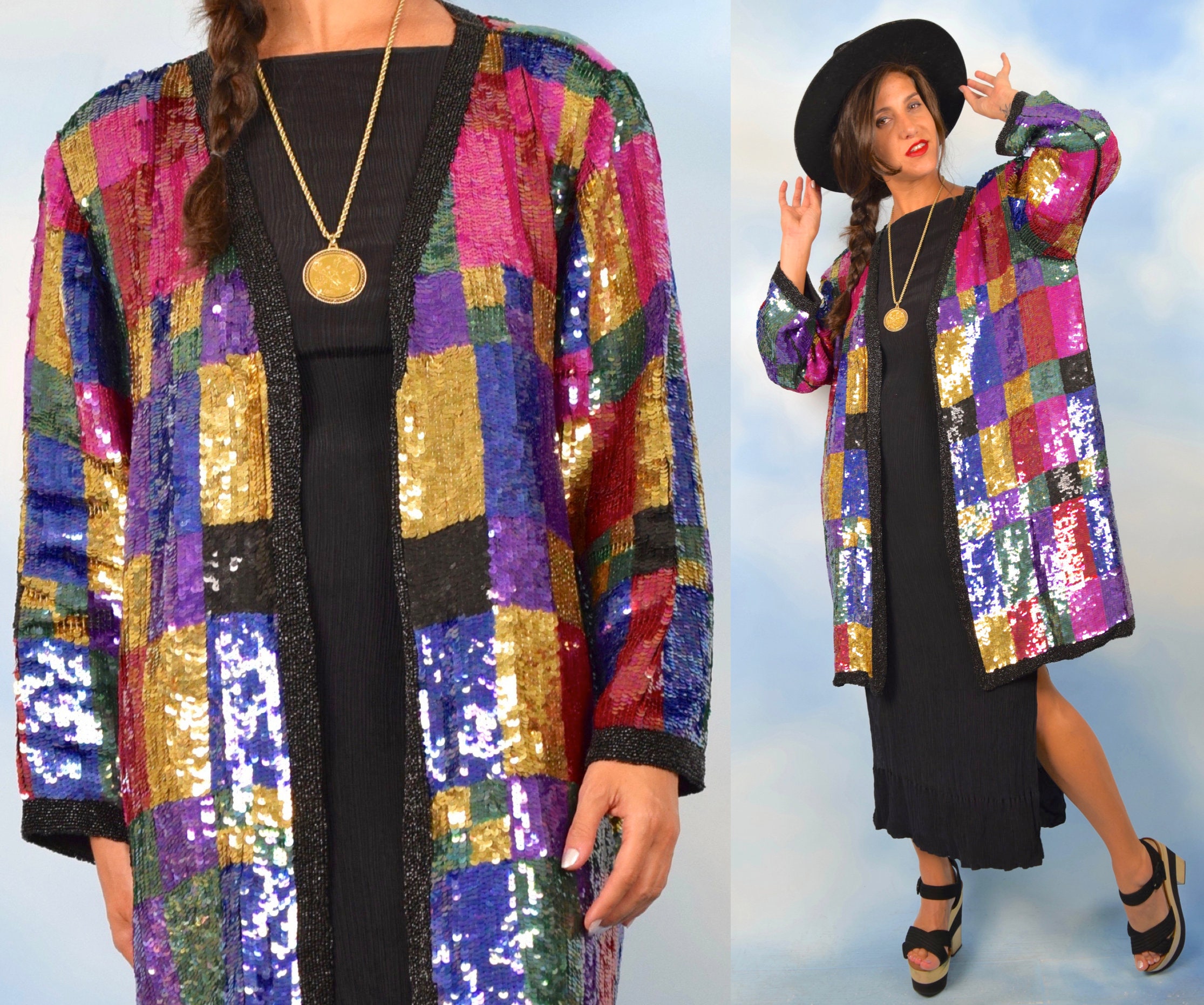 rainbow checkered jacket