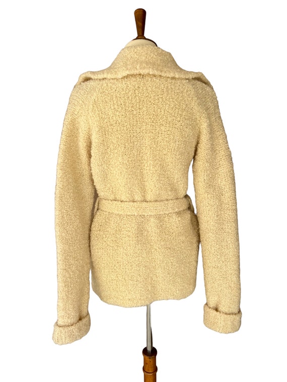 Mr. Poodle Wool Bouclé Collared Wrap Sweater (siz… - image 6