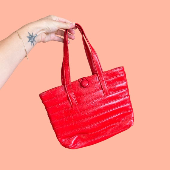 60s Red Vinyl Handbag