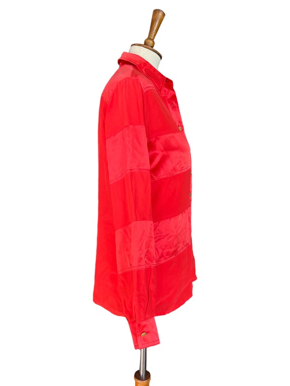 ESCADA Red Silk Blouse (size medium, large) - image 3