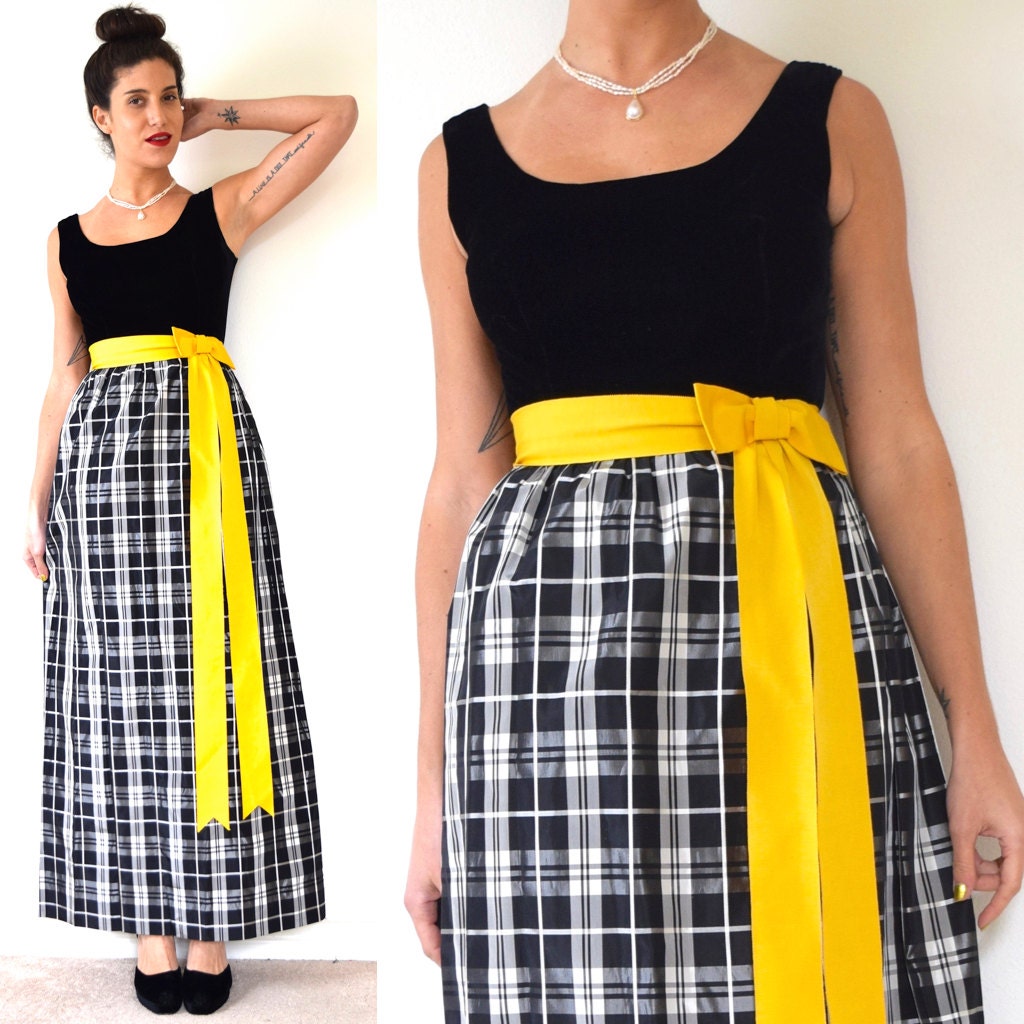 Bright Yellow Taffeta Dress