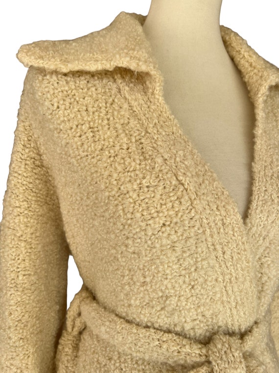 Mr. Poodle Wool Bouclé Collared Wrap Sweater (siz… - image 7