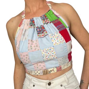 Little Light Original Handmade Reversible Patchwork Halter Top