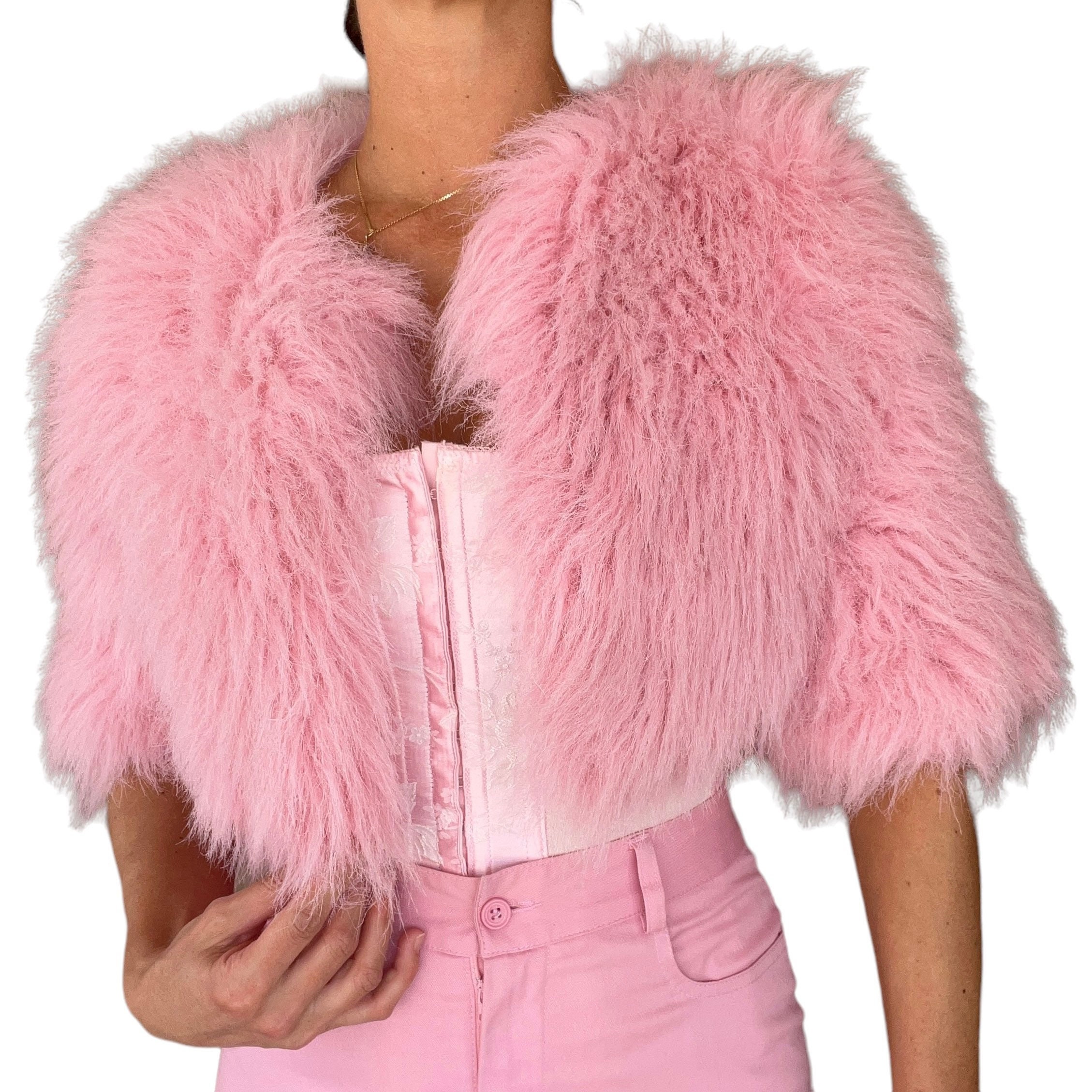 Pink Fur Bolero - Etsy