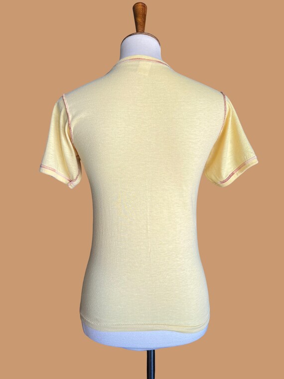 70s 80s Better In the Bahamas Yellow French Cut T… - image 4