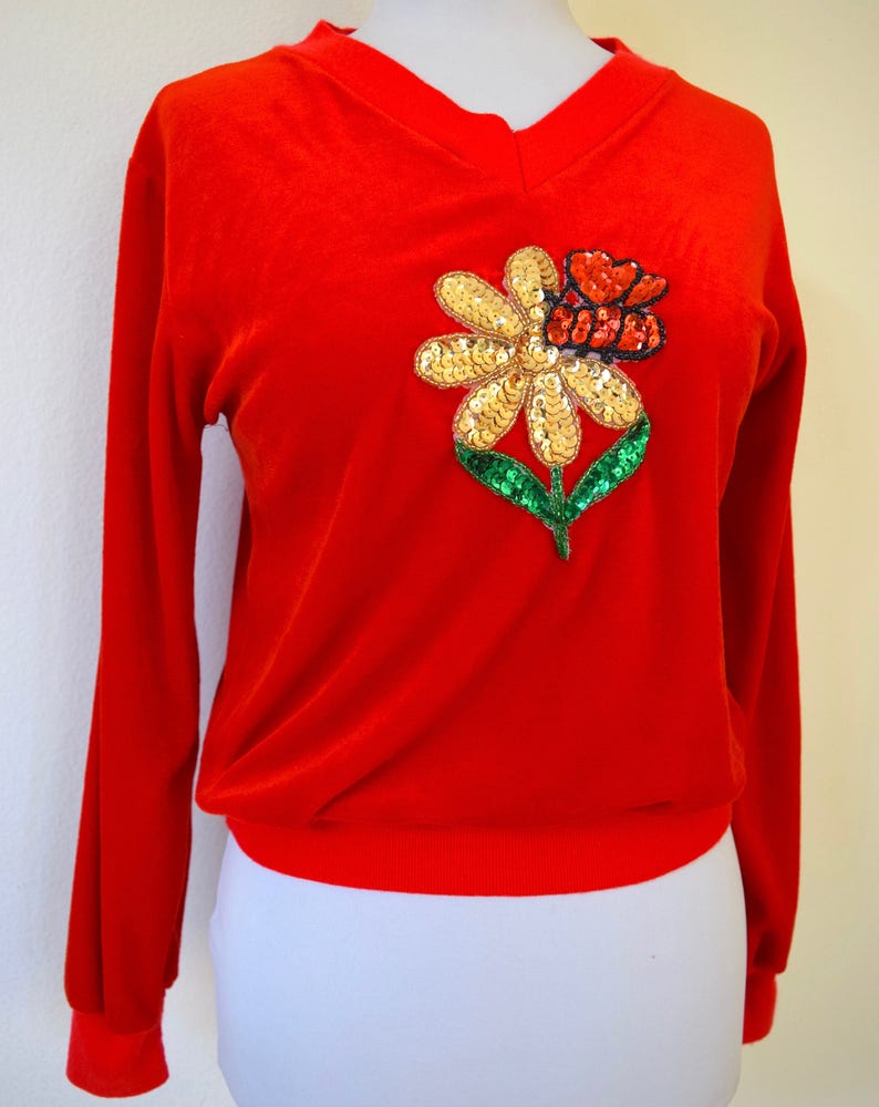 velour v neck sweater