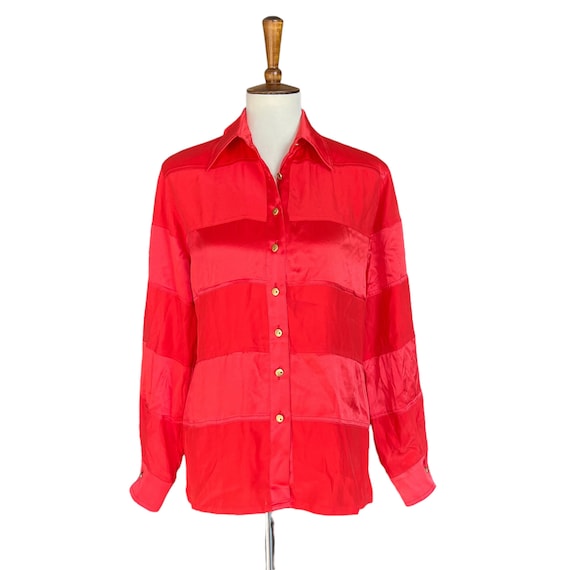 ESCADA Red Silk Blouse (size medium, large) - image 1