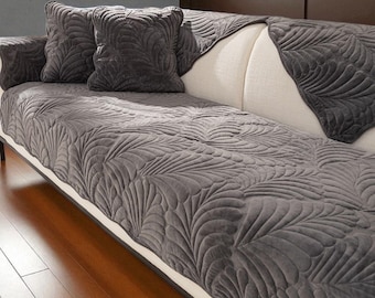 Couch Cover / All-Season Sofa Cover / Soft Chenille Couch Cover / Non-Slip Sofa Blanket Protection / Living Room Décor