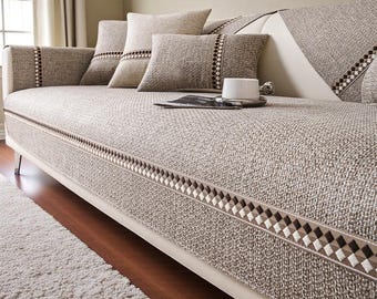 Copridivano antiscivolo / Copridivano per tutte le stagioni / Copridivano morbido / Coperta lavabile per divano / Arredamento moderno per soggiorno / Idea regalo