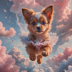 Chiots mignons adorables chiots duveteux chiens de compagnie pour ami humeur maison décor art haute qualité fabrication de cartes chiens