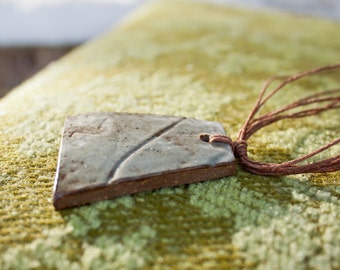 Ghost of Spring 1 - rustic stoneware necklace