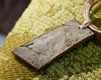 Ghost of Spring 10 - rustic stoneware necklace