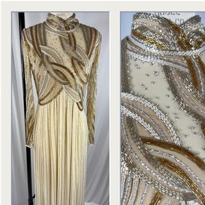 Size 6//Bob Mackie Abendkleid getragen auf rotem Teppich bei Emmys // Vintage Paillettenkleid