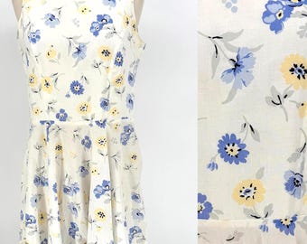 Sz M//Vintage Laura Ashley Floral Sundress//Romantic Cottagegore Dress
