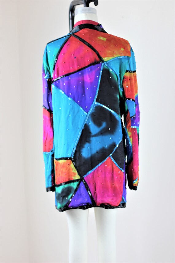 Sz S// Judith Ann Creations Hand dyed silk beaded… - image 4