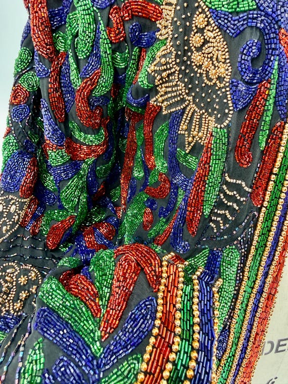 Size M//Multi-Color Beaded Sequin Jacket//Vintage… - image 3