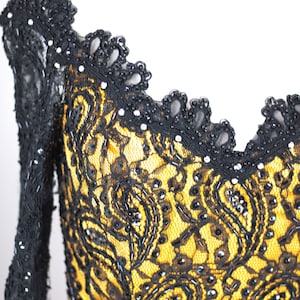 Sz 10// Vtg Lillie Rubin Beaded Gown// Long beaded sequined lace