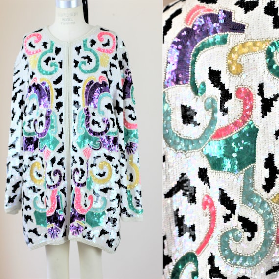 Sz 3X Amazing Judith Ann Creations Colorful Beaded Jacket