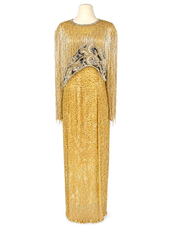 long sleeve sequin tassel dress V Neck Long Sleeve Sequin Dress with Fringe Detail
