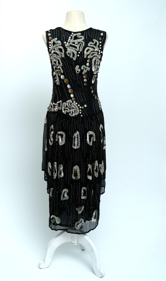 Sz M(VTG) // Authentic Beaded 1930s Vintage Dress… - image 4