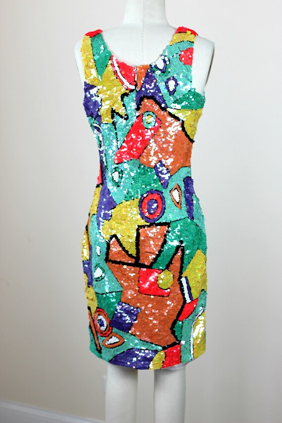 Size Small// Abstract All Sequined Dress// Amazin… - image 4