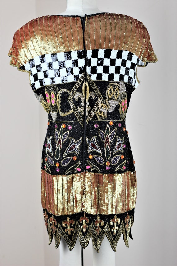 Sz 14// Fabulous Beaded sequined Embellished Dres… - image 7