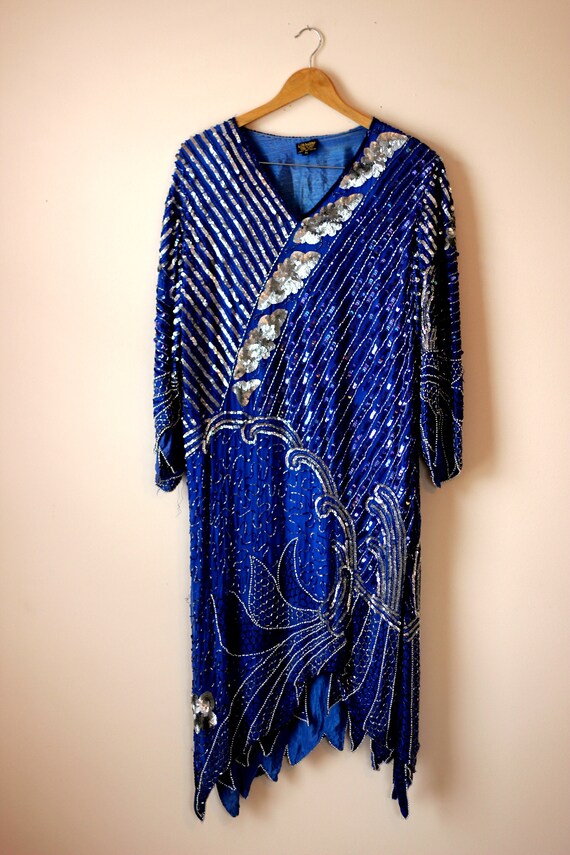 royal blue gatsby dress