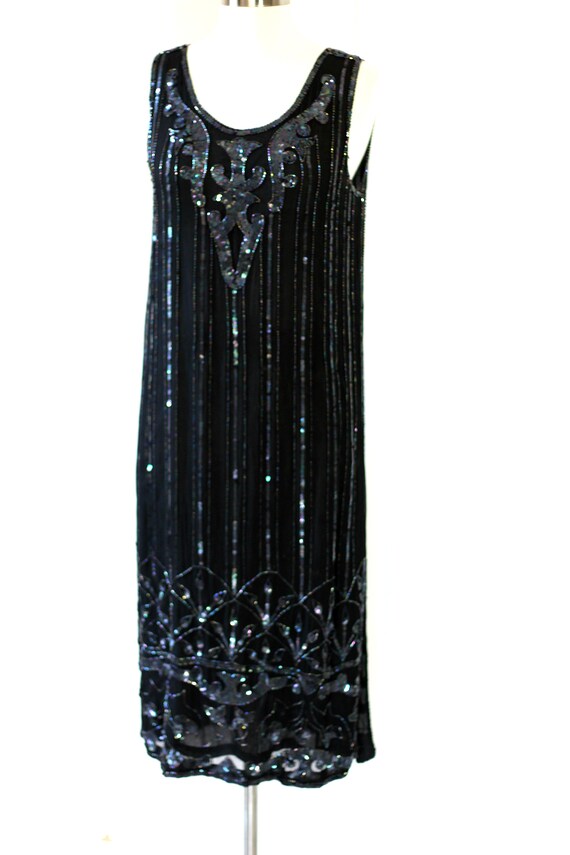 black gatsby style dress