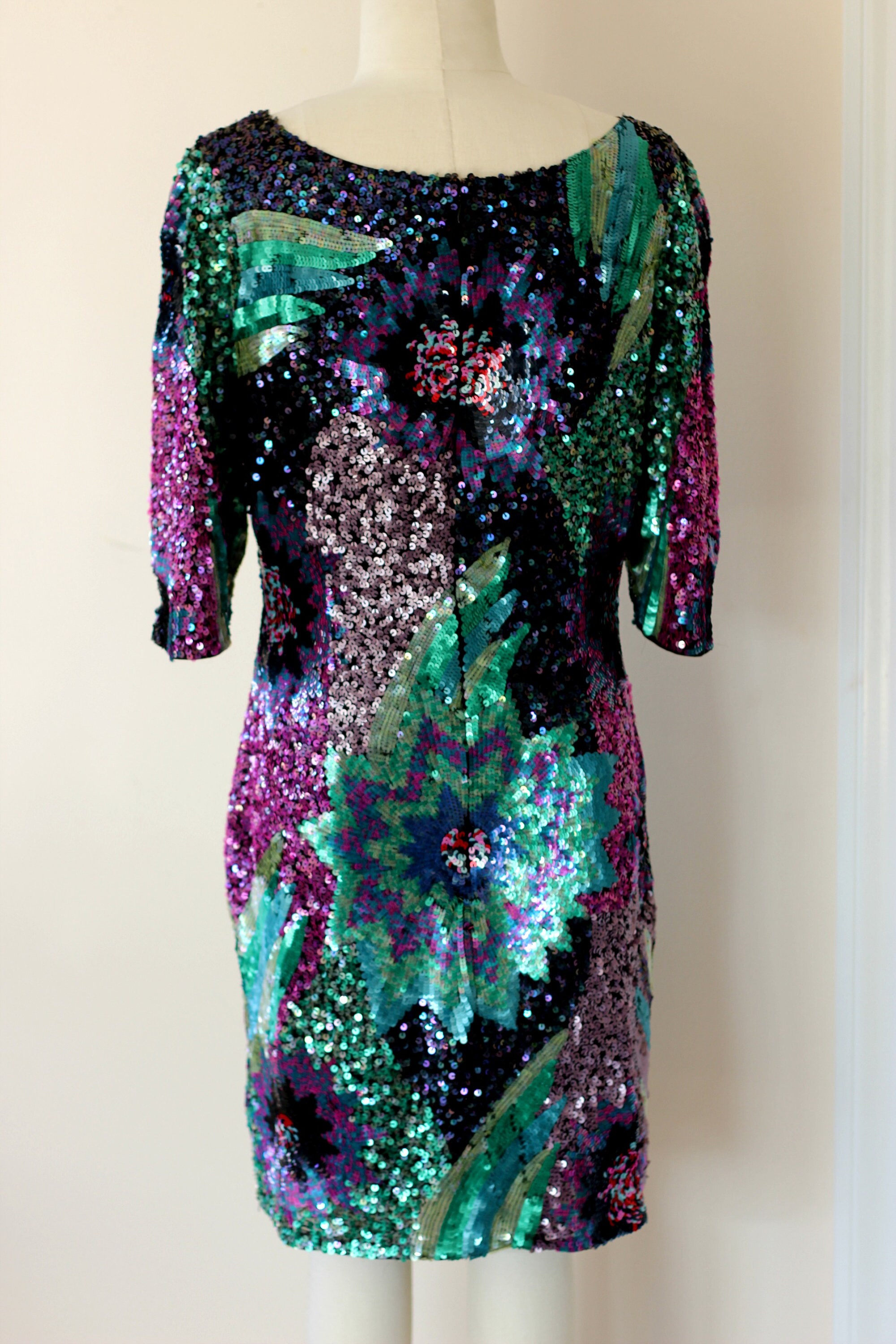 green sequin french connection dress Cameron Embellished Shift Dress main image 0