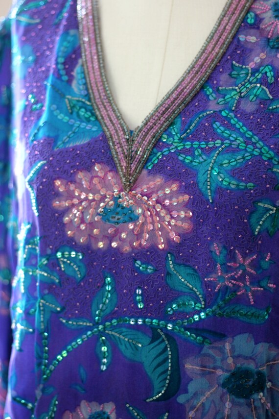 Size Small//Jazz Age Lawn party// 2pc Silk Sequin… - image 7
