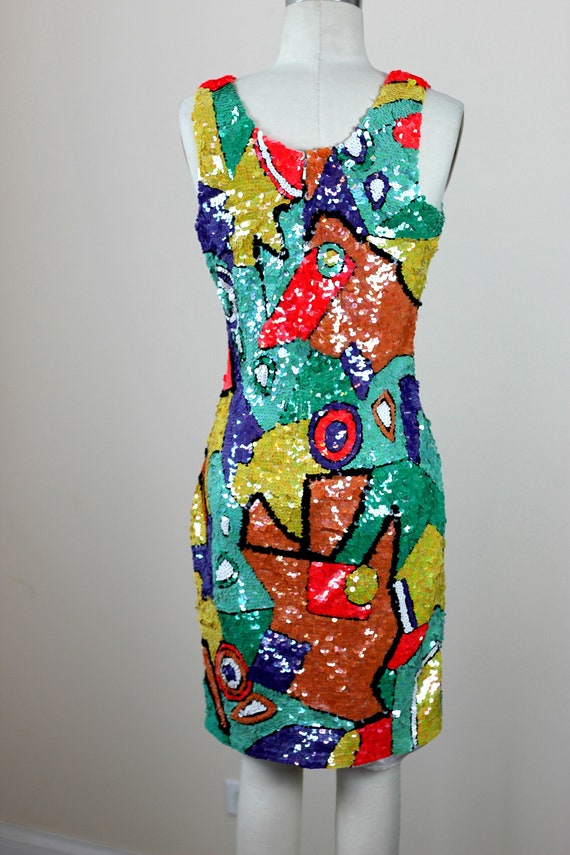 Size Small// Abstract All Sequined Dress// Amazin… - image 6