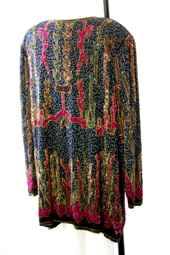 Plus size 3X//Beaded Judith Ann Creations Duster/… - image 5